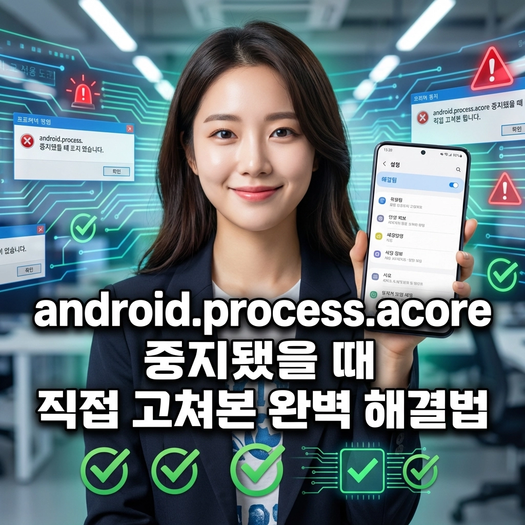 ndroid.process.acore 중지됐을 때 직접 고쳐본 완벽 해결법