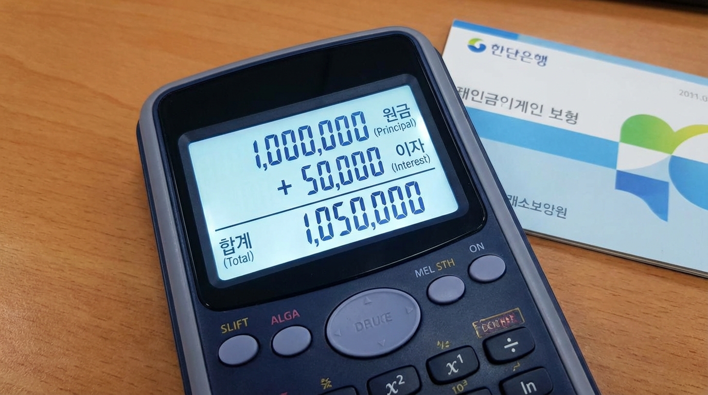 국민연금 반환일시금 이자 합산 계산법 이미지