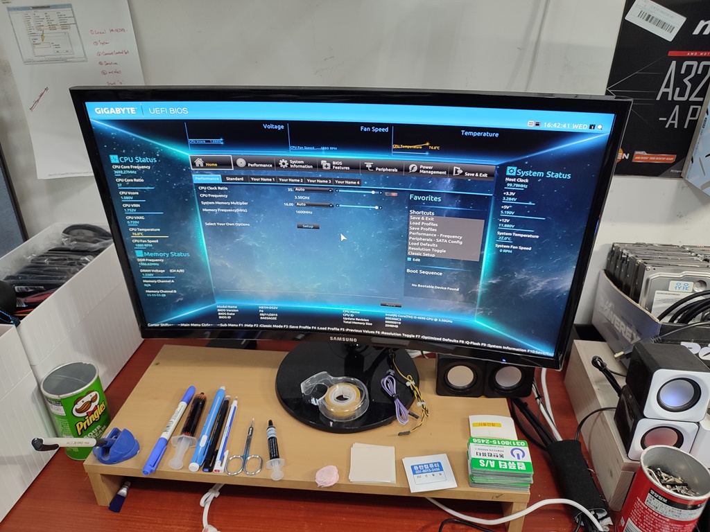 제 CPU를 장착해서 증상 확인 중