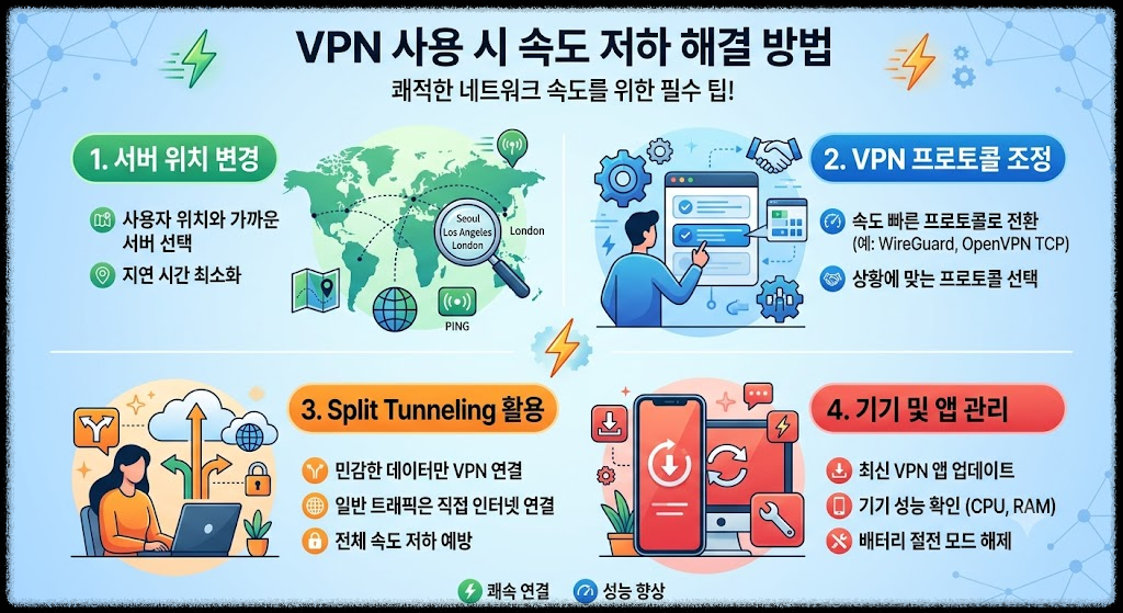 VPN 사용 시 속도 저하 해결 방법