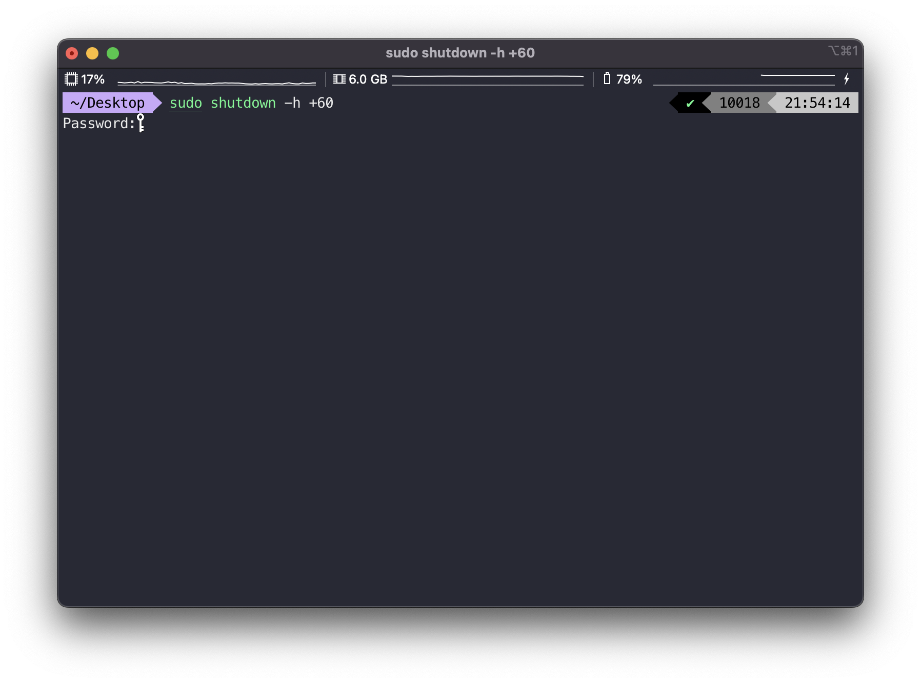 mac n분 후 예약 설정하기1