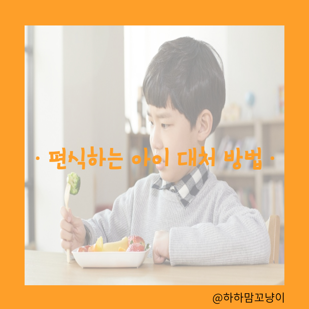 편식하는 아이 대처방법