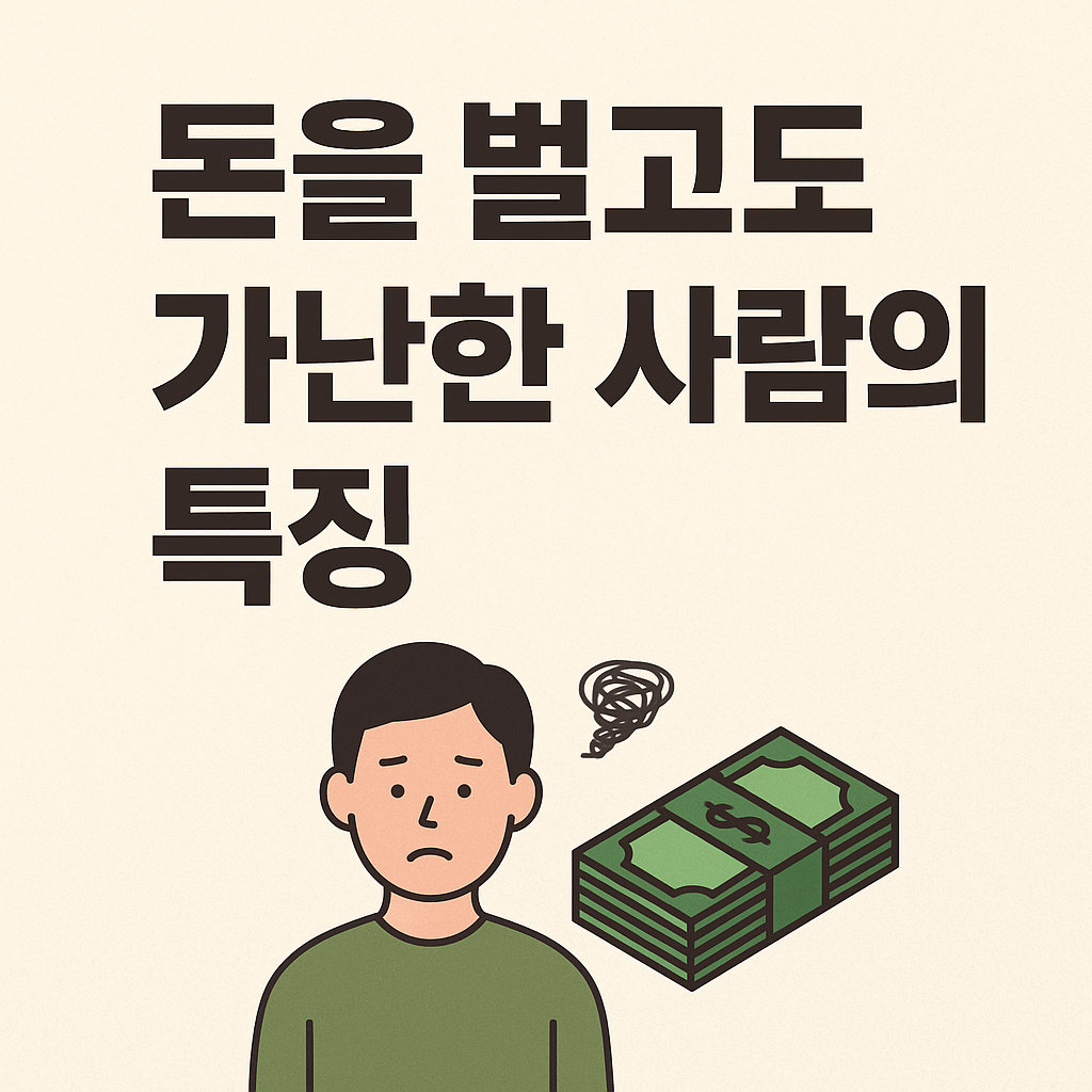 돈을 벌고도 가난한 사람의 특징