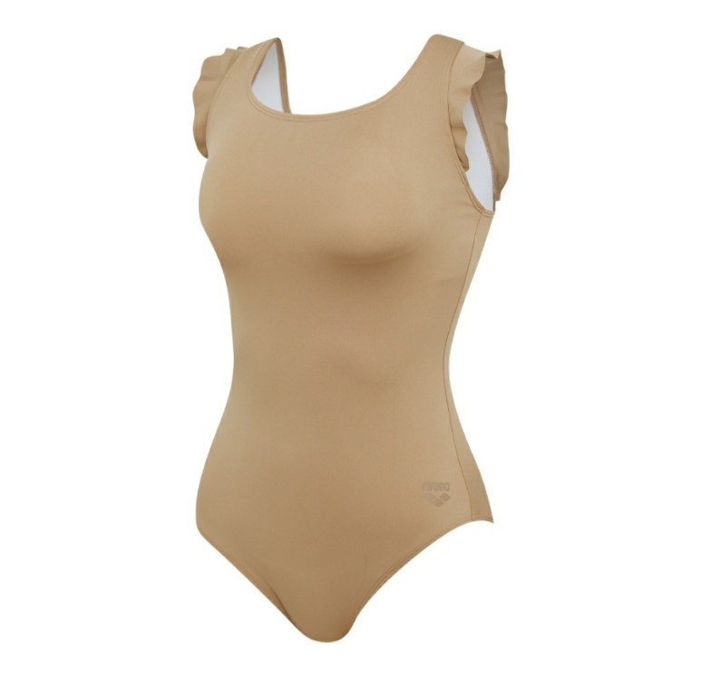 아레나 세이렌 여성 원피스 수영복세트 베이지2