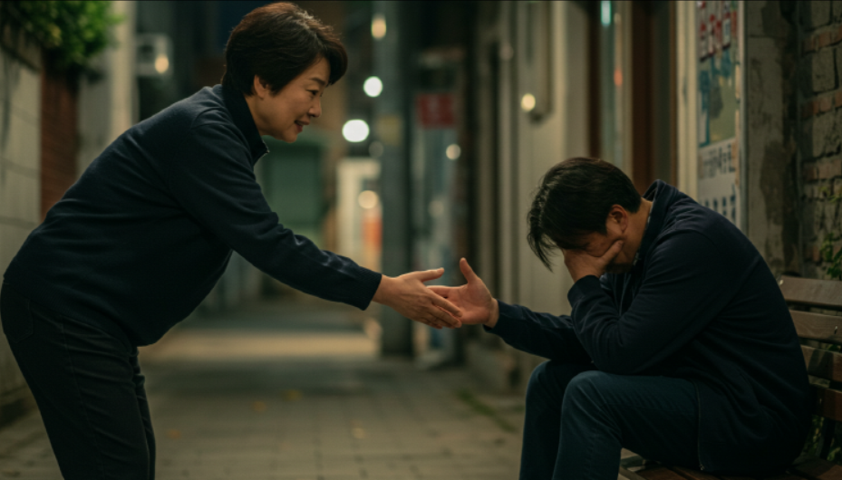 힘들어하는 사람에게 손 내밀기