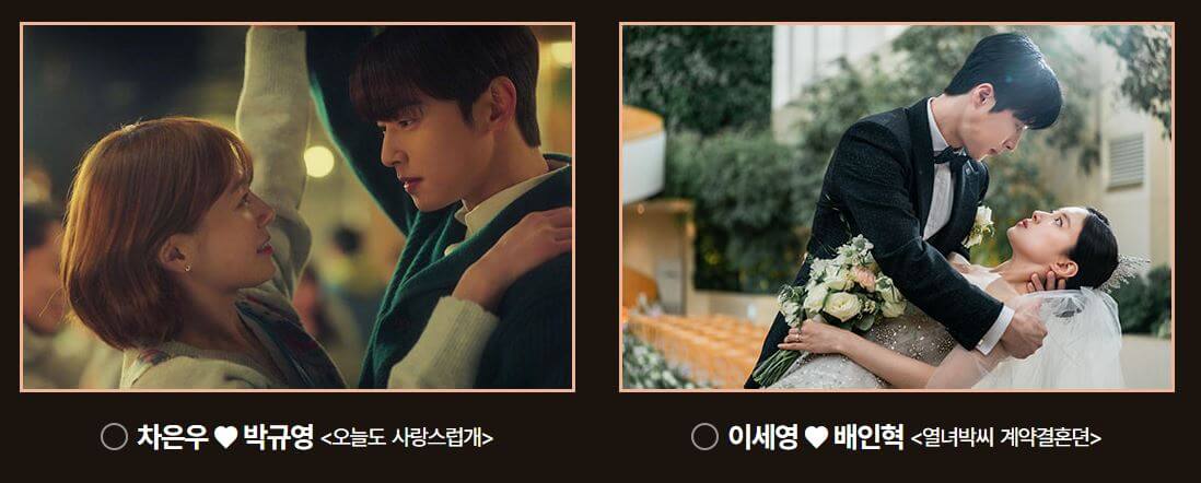 mbc 연기대상 베스트커플 후보작