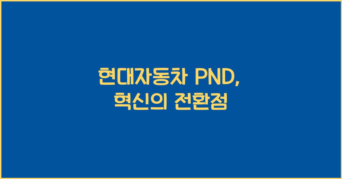 현대자동차 pnd
