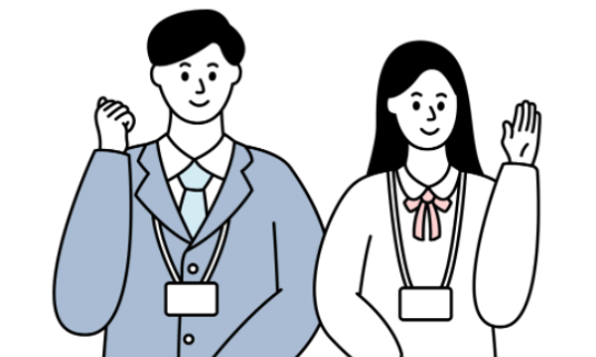 남녀가-화이팅자세를-취하고있는-이미지