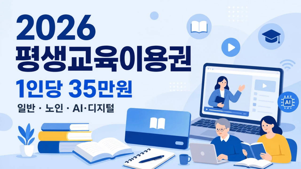 2026 평생교육이용권 신청자격과 1인당 35만원 지원 기준