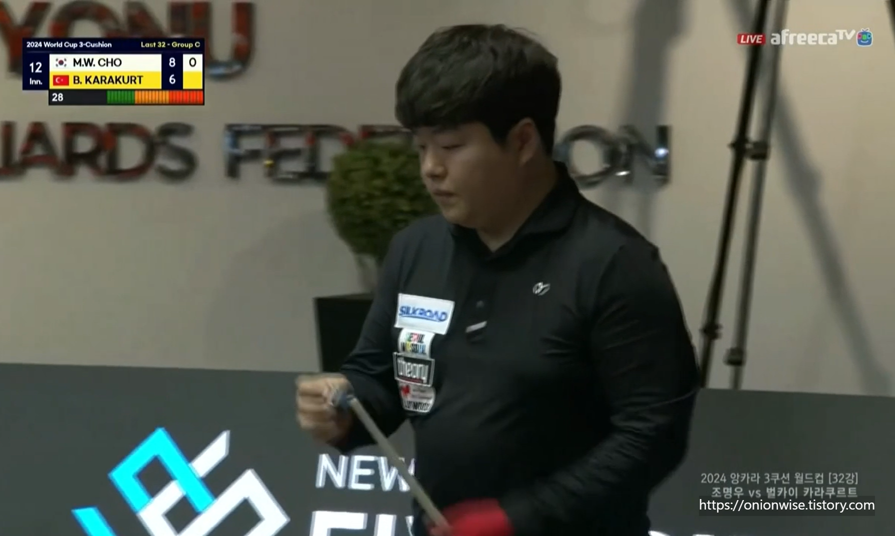 조명우의 2024 앙카라 세계 3쿠션 당구 월드컵 경기결과