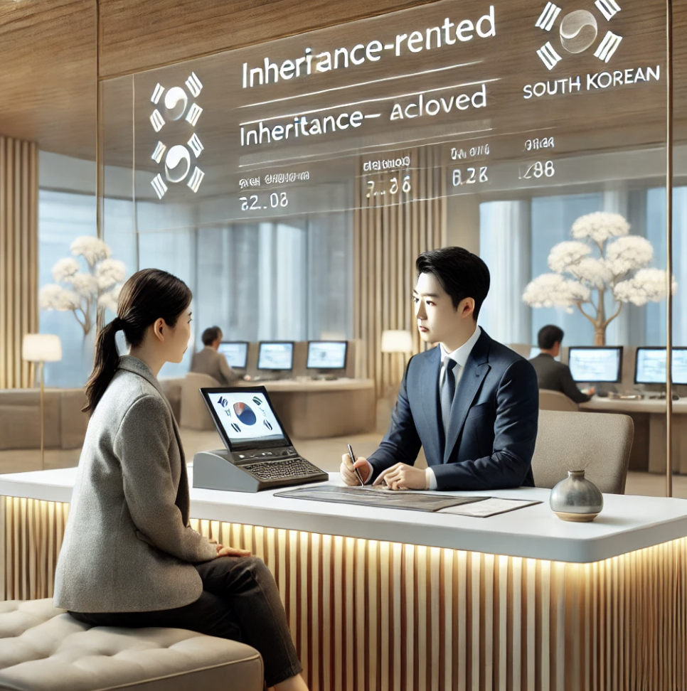 은행에서 피상속인의 금융채권 및 채무 내역을 확인하는 모습