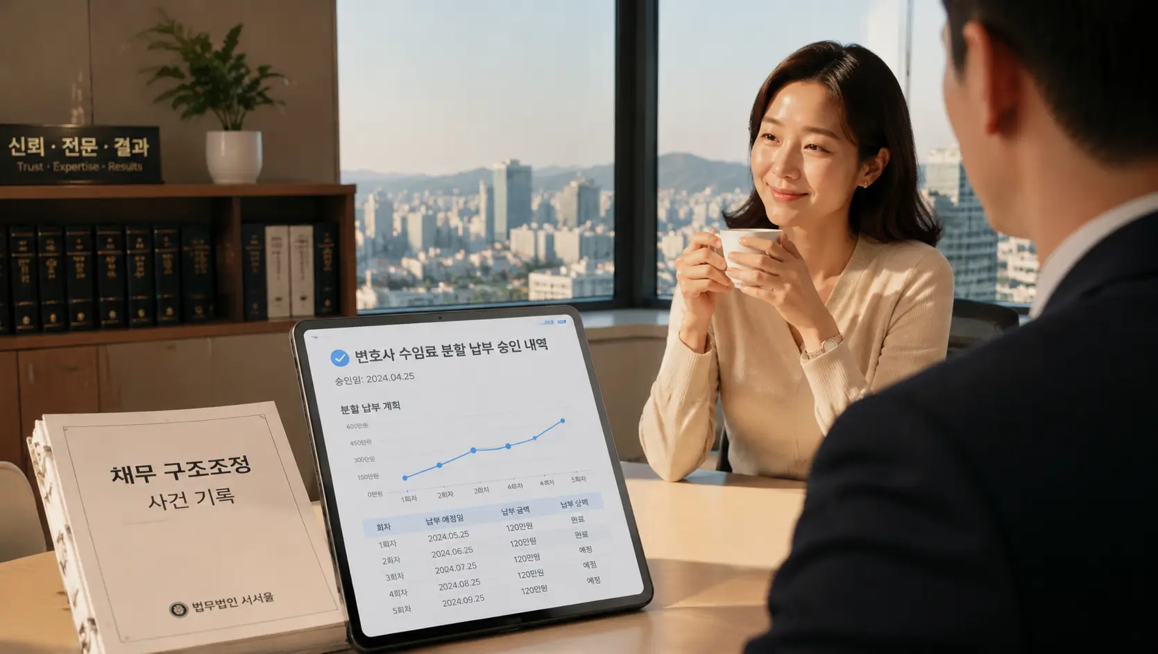 개인 파산 변호사 비용 최적화 마진 방어법을 주말 법률 진단 플랫폼으로 당일 가조회하는 모습