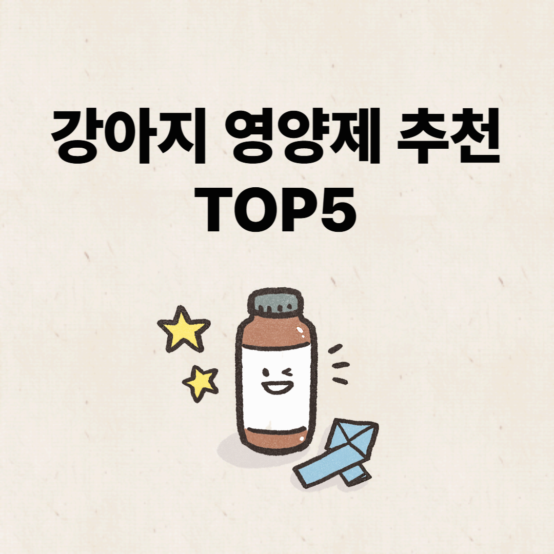 강아지 영양제 추천 TOP5
