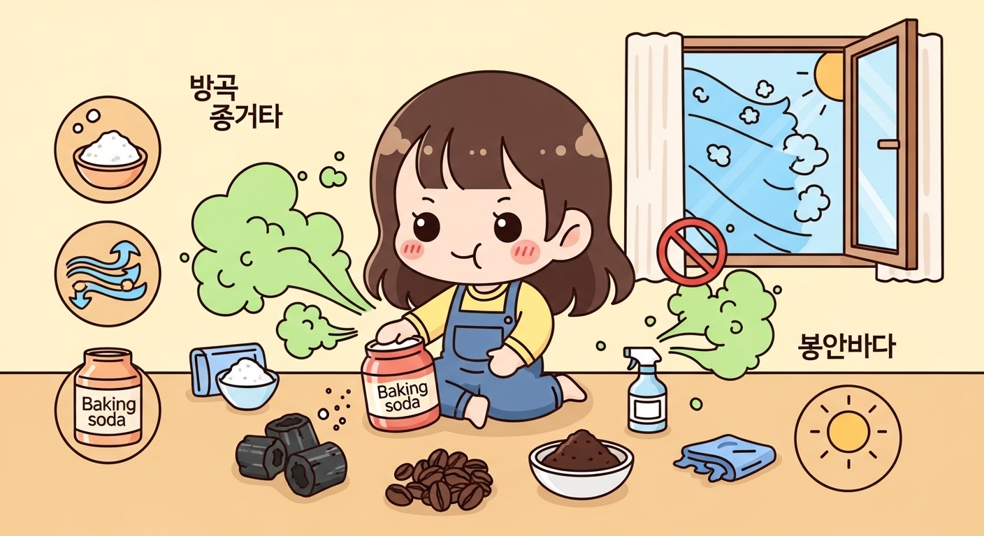 방향제 없이 냄새 제거하는 천연 탈취 방법