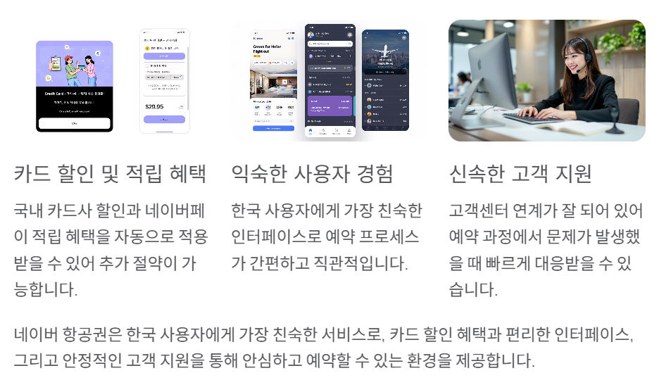 네이버 항공권의 특징과 장검