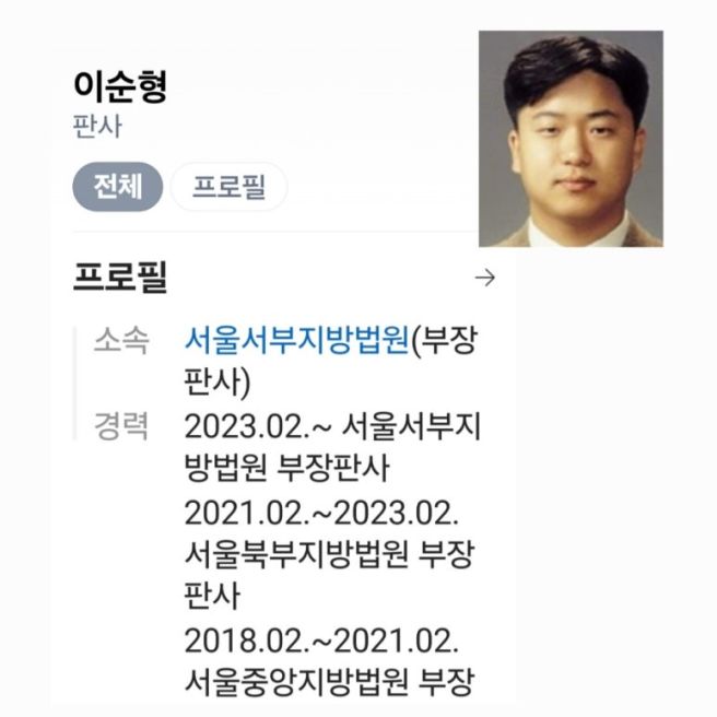 이순형 판사 프로필