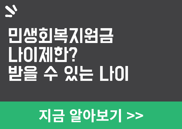 민생회복지원금 나이제한