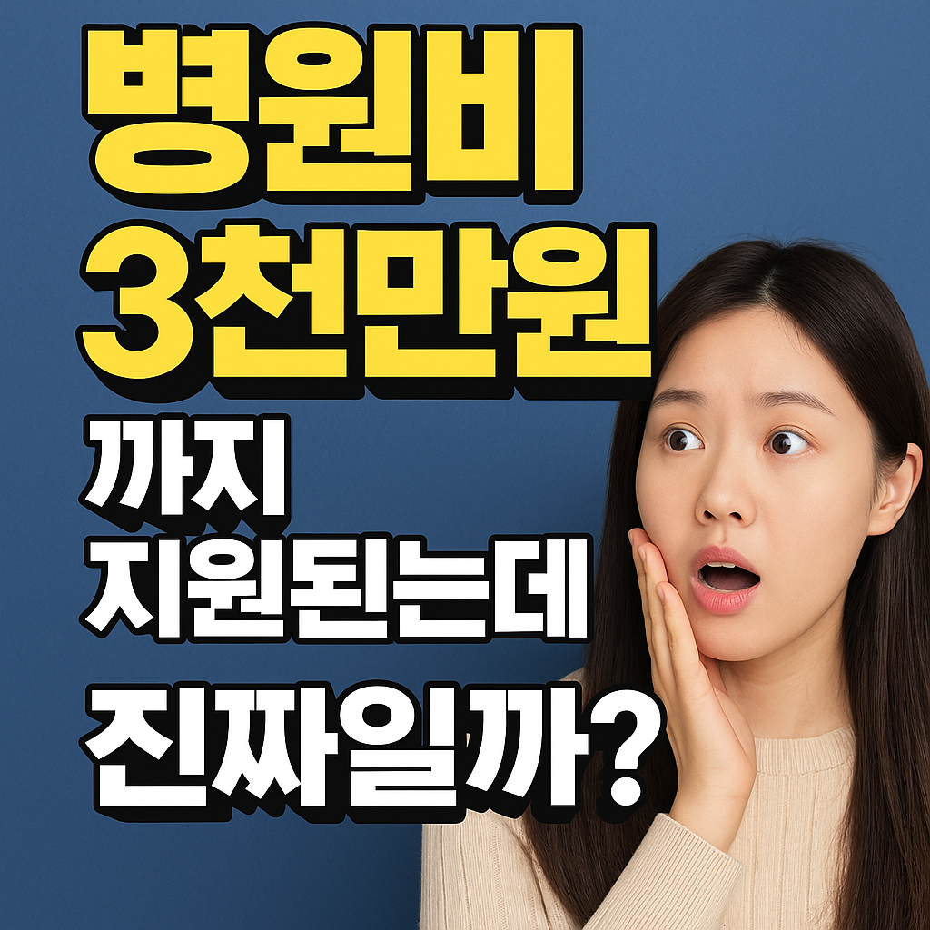 병원비 1,000만원? 나라가 대신 내준다! – 2025 재난적의료비지원 총정리