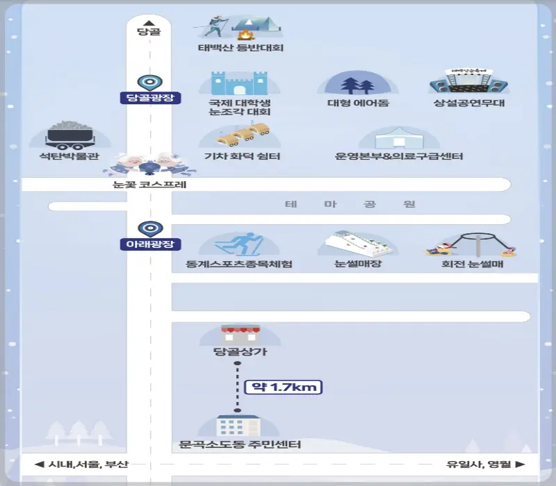 태백 눈꽃축제 행사장 안내도