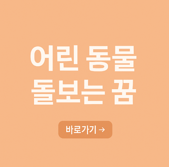 어린 동물 돌보는 꿈