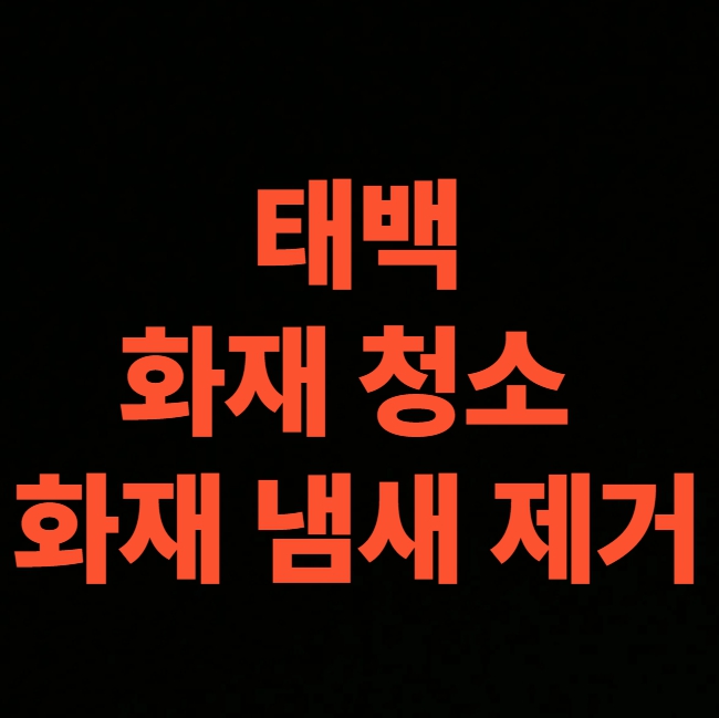 태백 화재 복구 전문업체, 화재 특수청소 복원