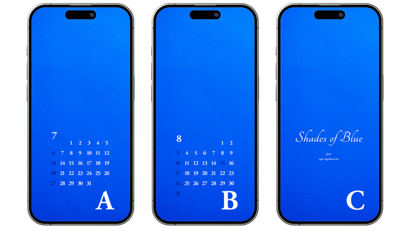 11 파란색 벽 ABC - 2025년7월 아이폰배경화면