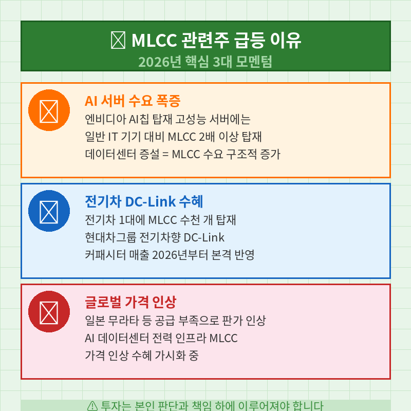 2026 MLCC 관련주 급등 이유관련 포스터 이미지