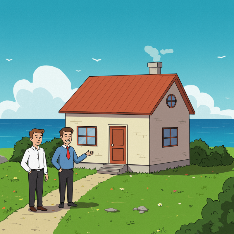 바닷가 촌집을 보러온 손님