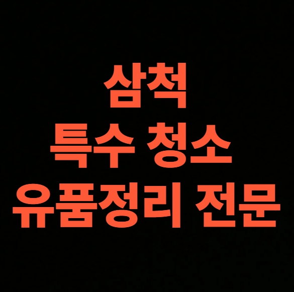 삼척 고독사청소 업체