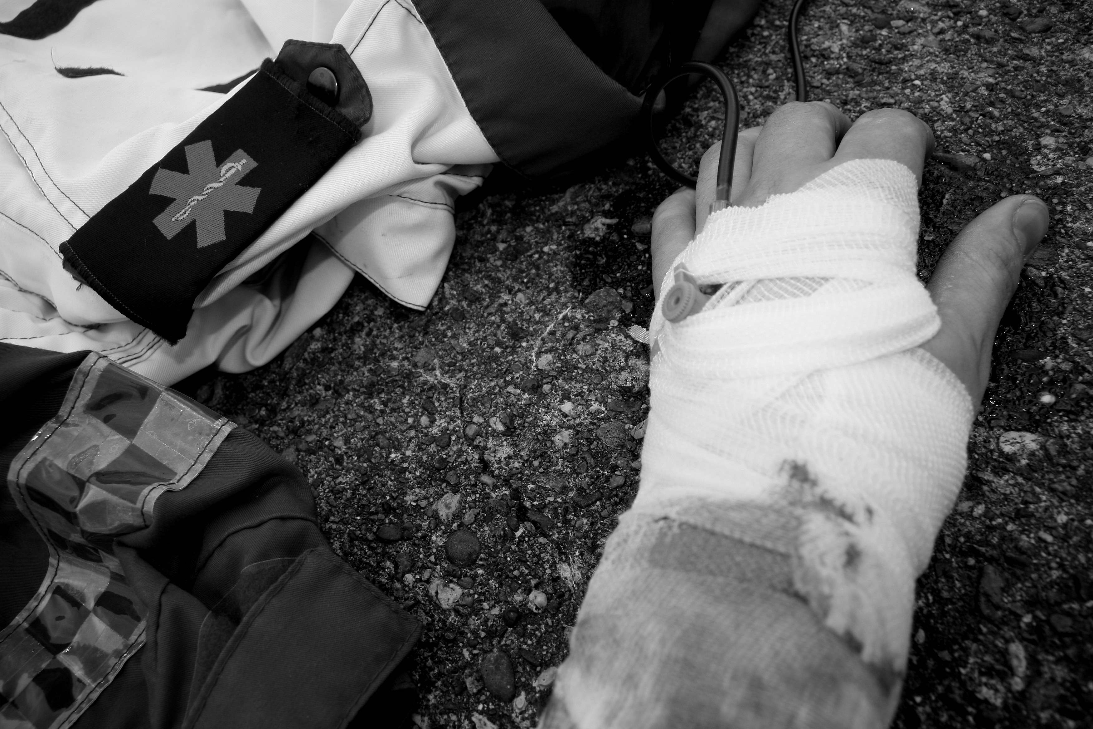 손가락 산재사고 모습