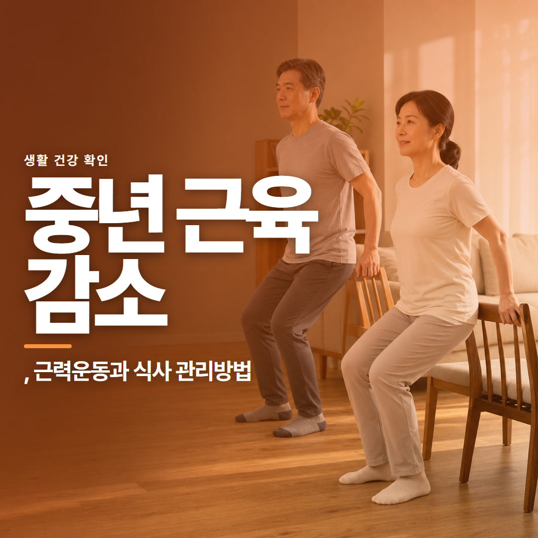 중년 근육 감소 &middot; , 근력운동과 식사 관리방법