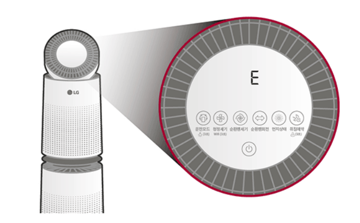 엘지 퓨리케어 공기청정기 필터 청소방법 및 교체시기 에러표시1