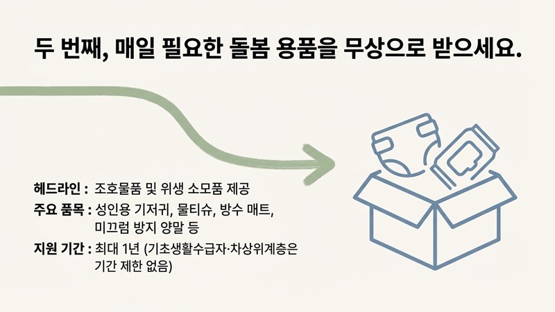돌봄 용품 무상 지원