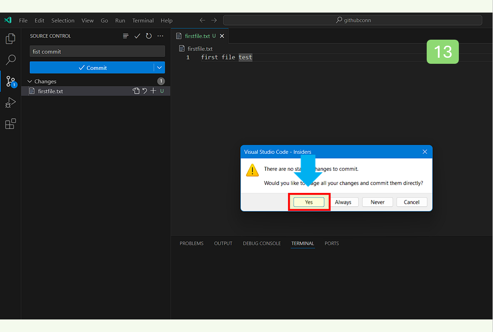 'Yes'를 클릭 해주세요.