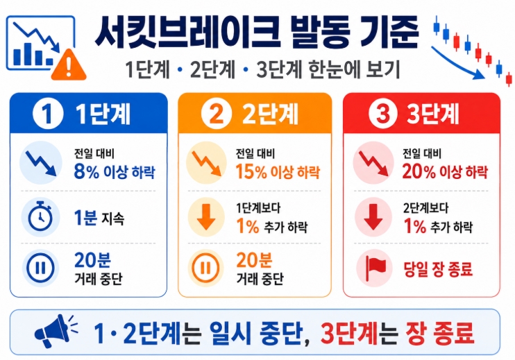 주식 서킷브레이크 뜻과 발동 기준 쉽게 정리