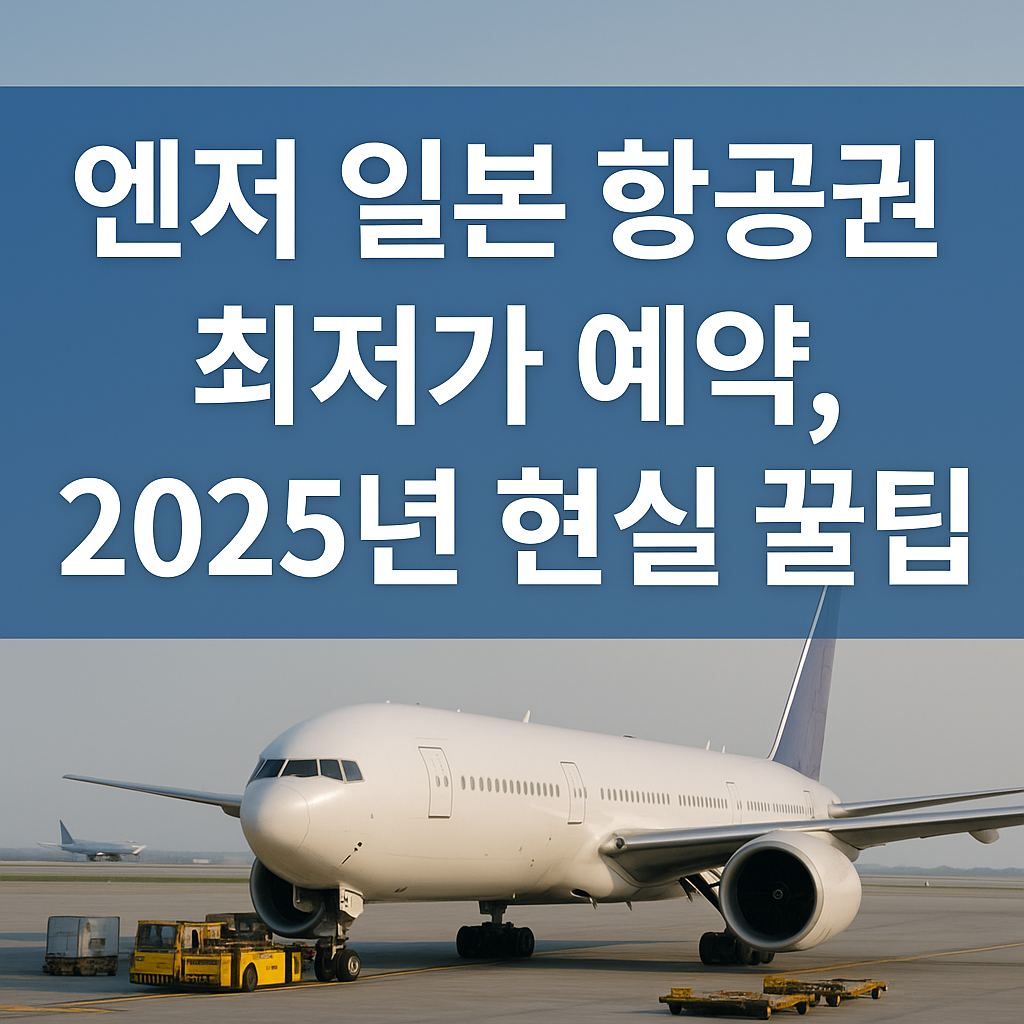 엔저 일본 항공권 최저가 예약, 2025년 현실 꿀팁 관련 이미지