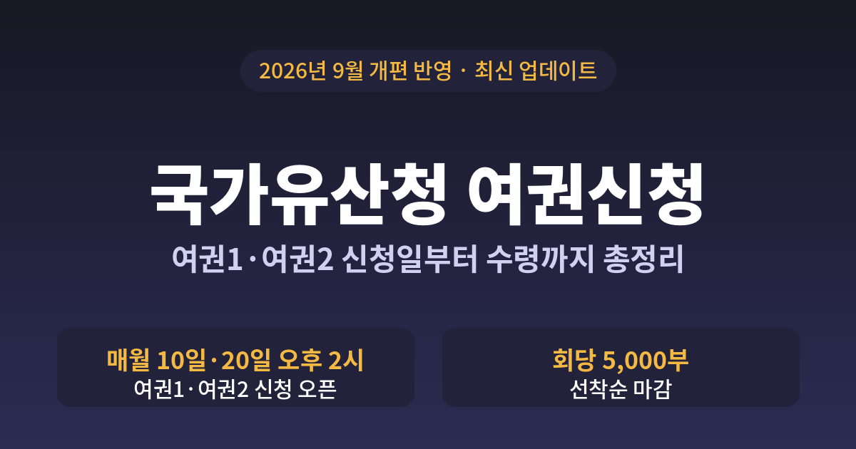 국가유산청 여권신청