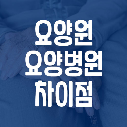 요양원 요양병원 차이점