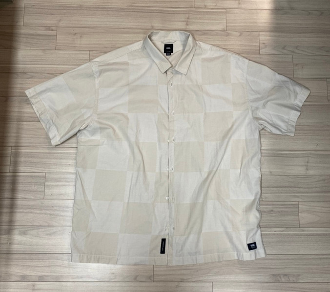 반스 케슬러 체커보드 우븐 반소매 셔츠 VANS KESSLER CHECKERBOARD SS WOVEN SHIRTS VN000M18E68 WHITE-MARSHMALLOW