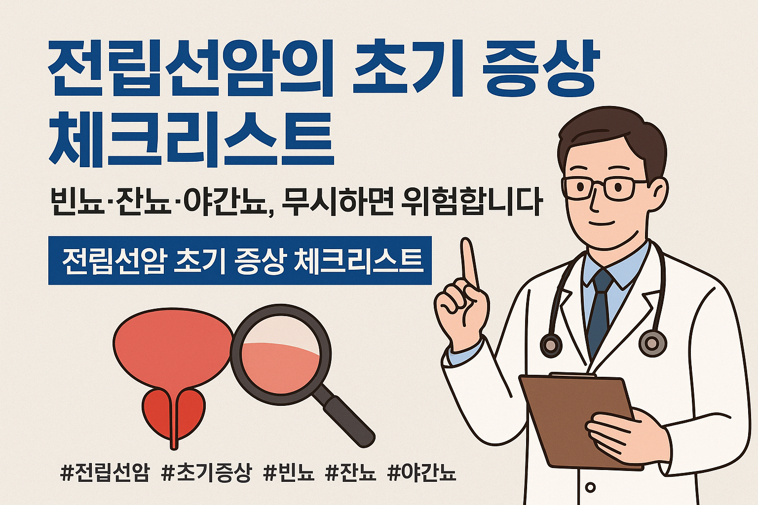 전립선암 초기 증상 체크리스트: 빈뇨&middot;잔뇨&middot;야간뇨, 방치하면 위험합니다