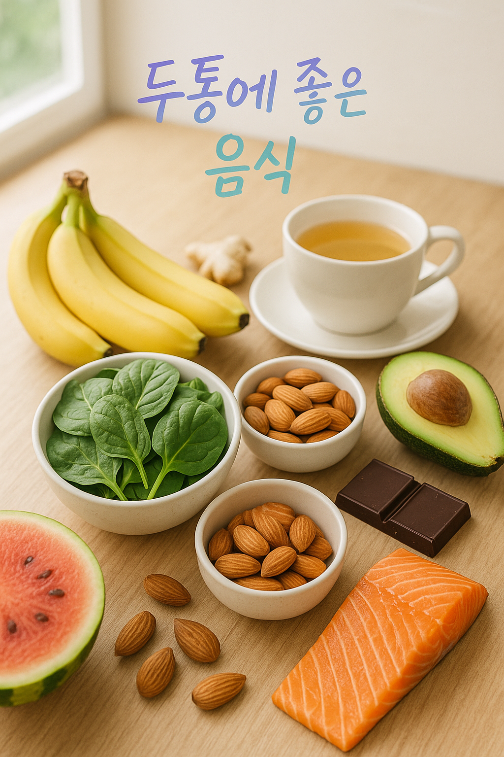 1.두통 완화에 좋은 '자연치유' 식품 7가지