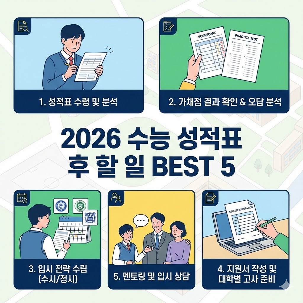 2026 수능 성적표 받고 바로 해야 할 일 BEST 5