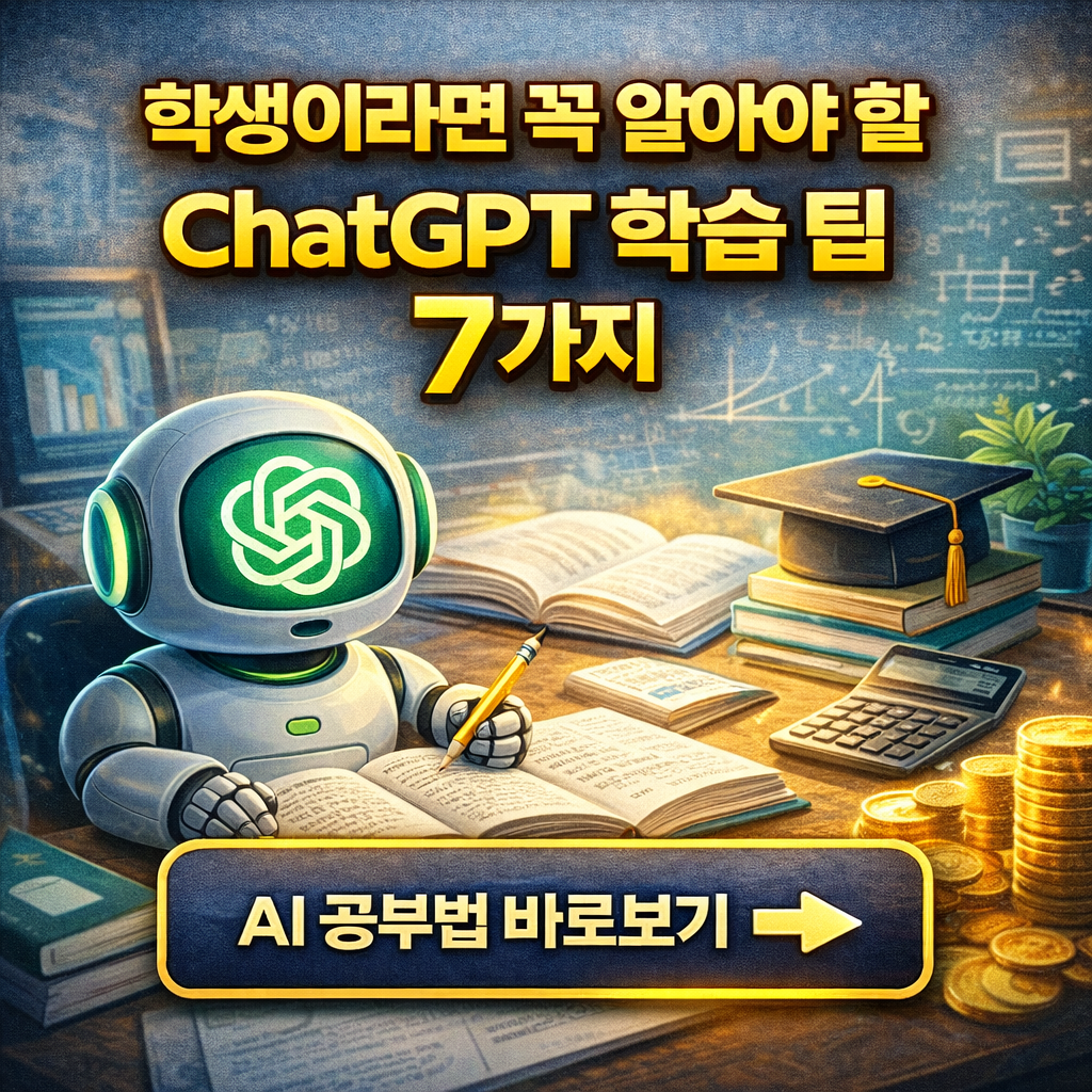 학생이라면 꼭 알아야 할 ChatGPT 학습 팁 7가지｜2026 최신 공부 도우미 활용법