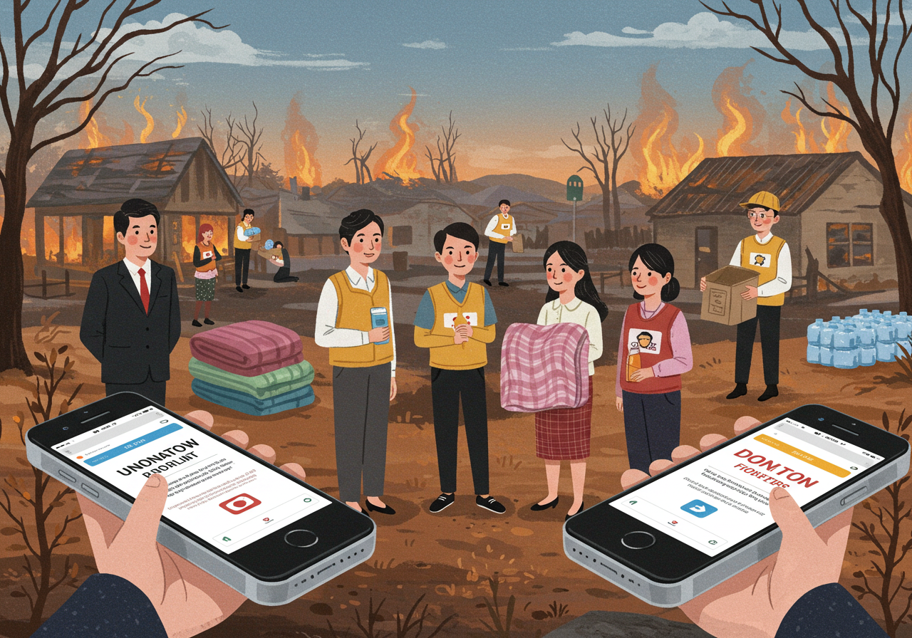 영덕 의성 산불 피해 기부하기&amp;#44; 고향사랑 지정기부로 희망을! (위기브)