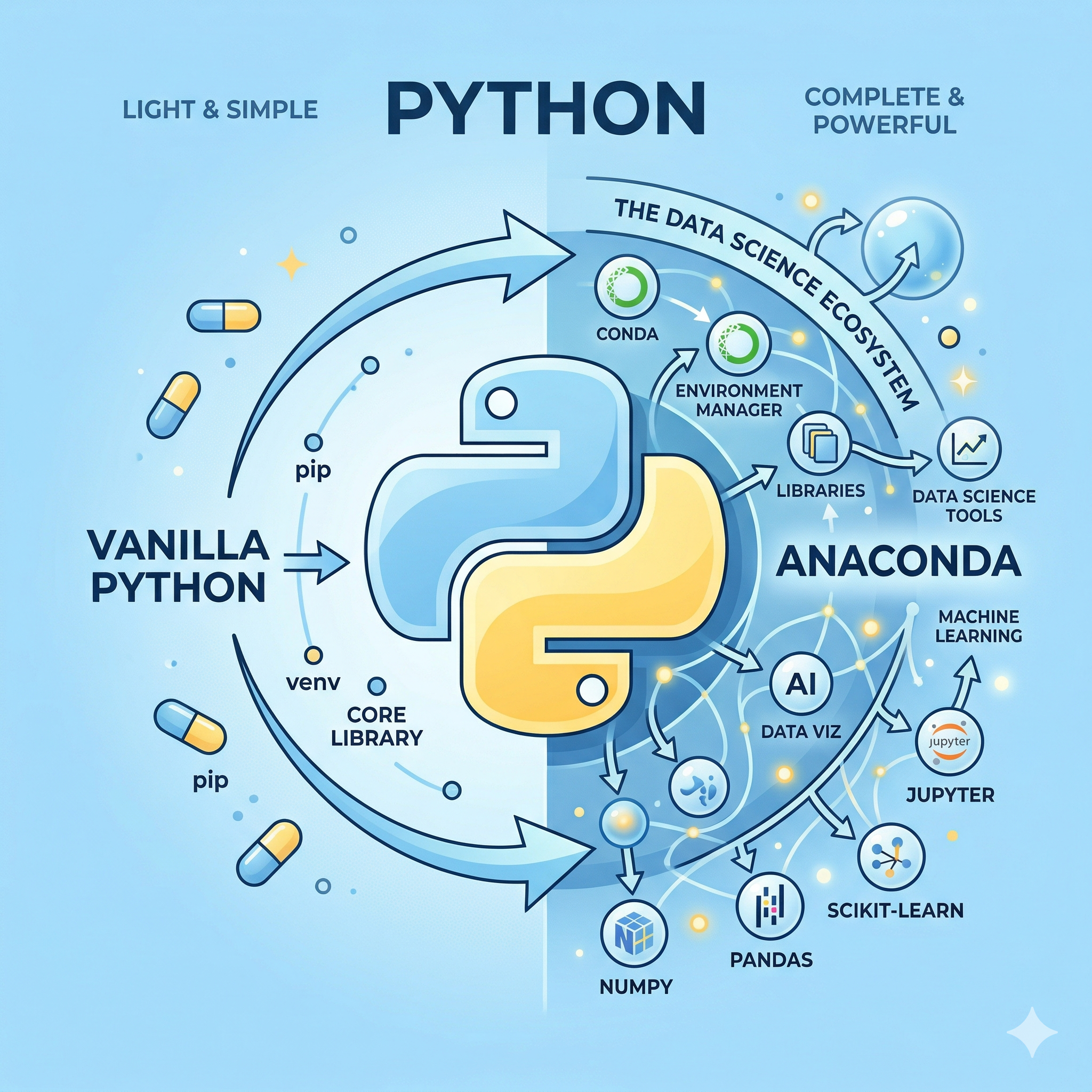 Anaconda와 일반 Python