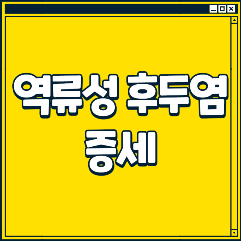 역류성 후두염 증세