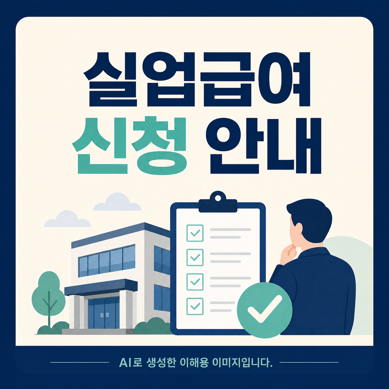실업급여 신청 안내 관련 글 포스터