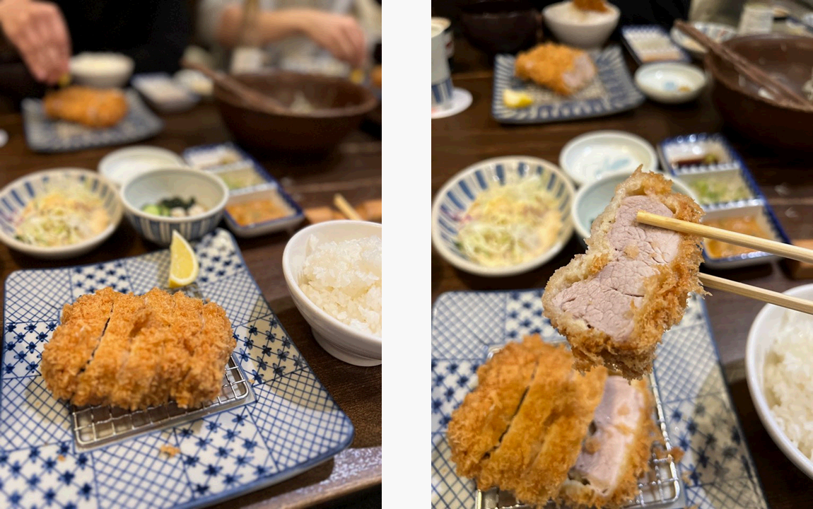 카츠키츠 시부야에서 먹은 사진입니다.