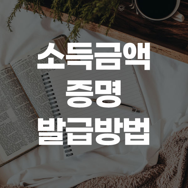 소득금액증명 발급방법