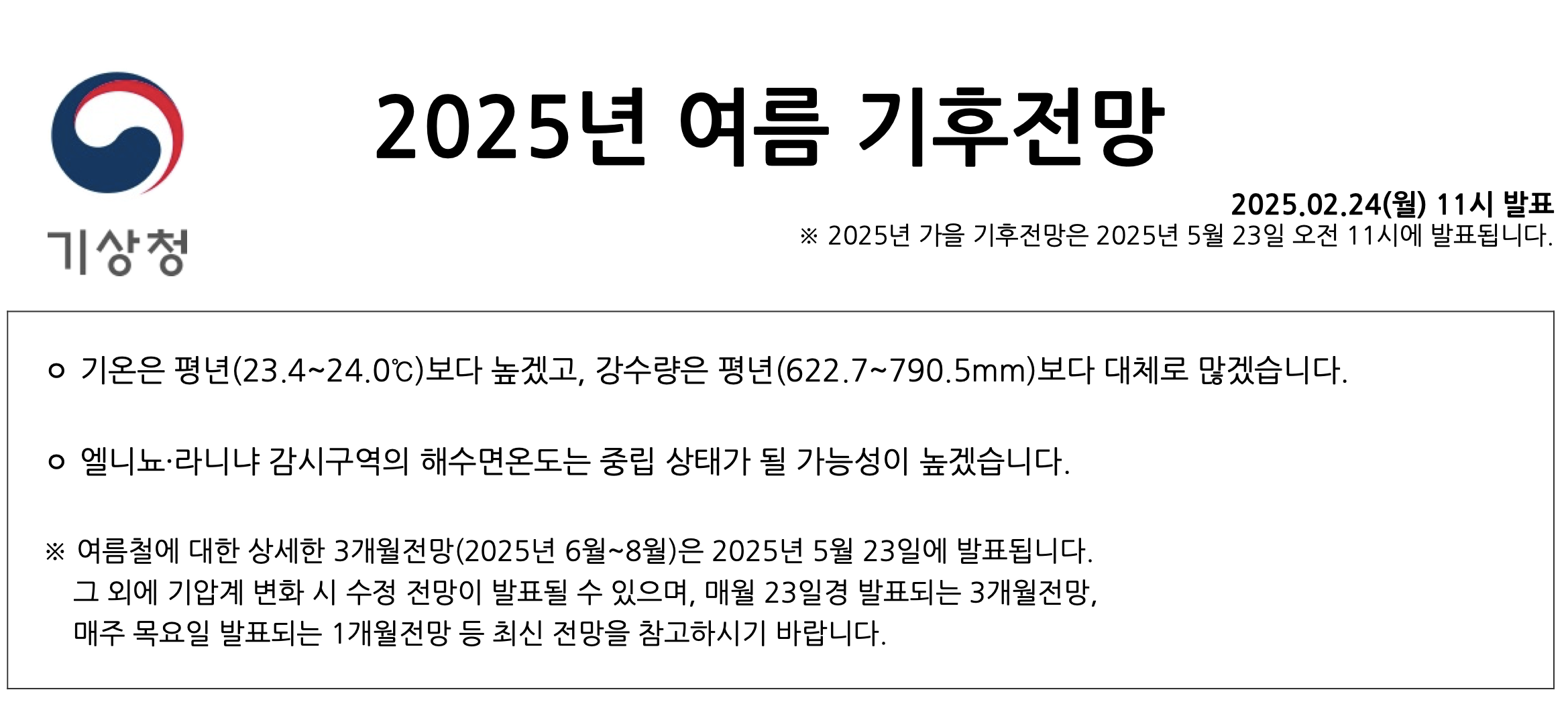 여름 기후전망